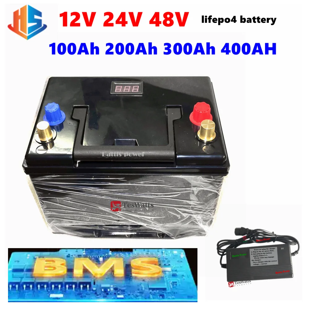 HS Lifepo4 12V 100Ah 200AH 150Ah 280Ah 24V 200Ah 48V 100Ah with BMS for 1200W 2400w inverter EV Fishing boat propeller +Charger
HS Lifepo4 12V 100Ah 200AH 150Ah 280Ah 24V 200Ah 48V 100Ah with BMS for 1200W 2400w inverter EV Fishing boat propeller +Charger