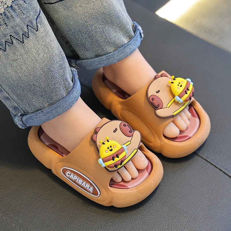 Capybara Bee Slippers Children Bathroom Sandals 2025 Summer Anti-slip Platform Kids Slippers Cartoon Slippers Comfort Beach Shoe
Capybara Bee Slippers Children Bathroom Sandals 2025 Summer Anti-slip Platform Kids Slippers Cartoon Slippers Comfort Beach Shoe