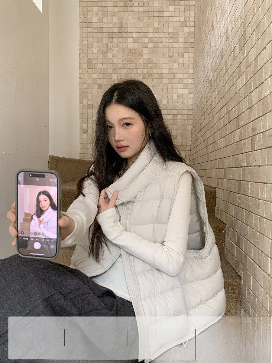 Linyunyun Korean Sle Women's down Vest Jaet Winter 2025 New Versatile Sweet Open Cardigan Top Thiened Zipper Color
Linyunyun Korean Sle Women's down Vest Jaet Winter 2025 New Versatile Sweet Open Cardigan Top Thiened Zipper Color