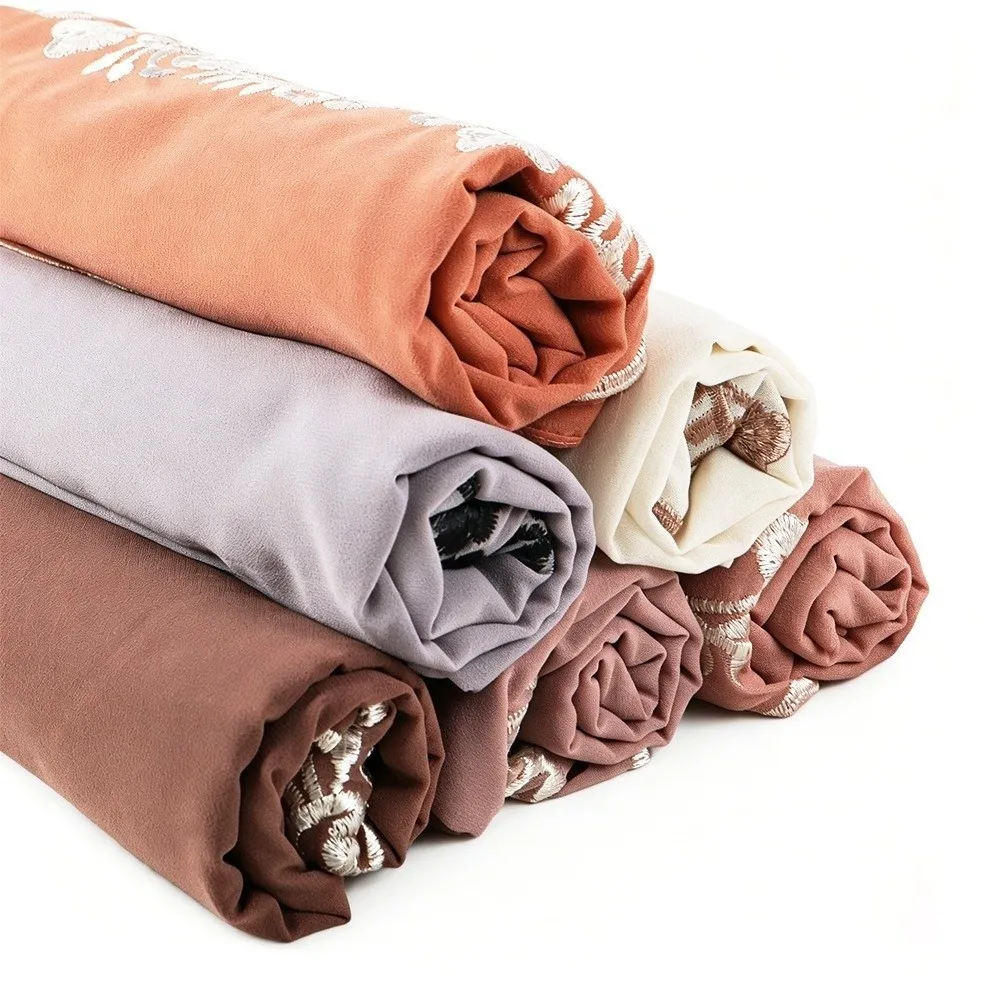 Elegant Sheer Chiffon Scarf Lightweight Breathable Head Wrap Floral Embroidery Scalloped Edge Sheer Scarf Daily Wear
Elegant Sheer Chiffon Scarf Lightweight Breathable Head Wrap Floral Embroidery Scalloped Edge Sheer Scarf Daily Wear