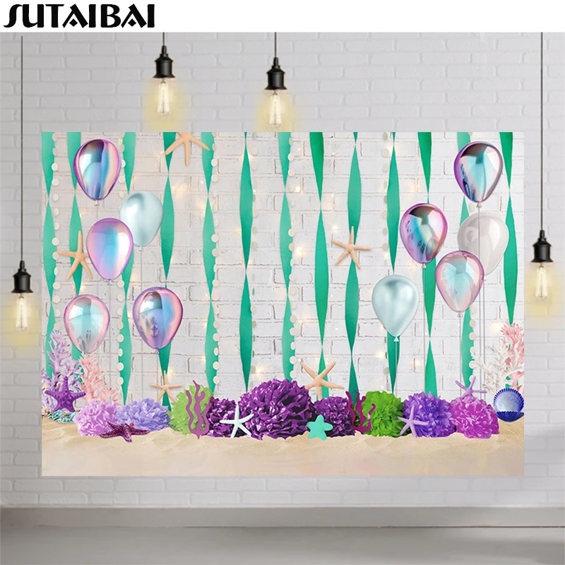 Mermaid Photography Backdrop Under The Sea Summer Birthday Baby Shower Princess Party Cake Smash Balloon Background Banner
Mermaid Photography Backdrop Under The Sea Summer Birthday Baby Shower Princess Party Cake Smash Balloon Background Banner