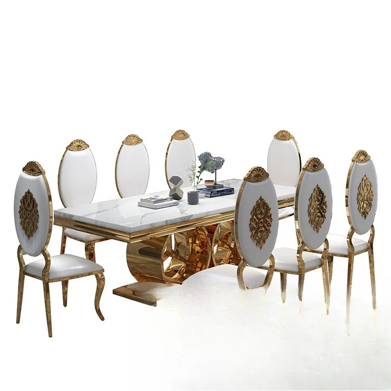 Light luxury Hong Kong-style marble dining table and chair combination simple postmodern restaurant villa table
Light luxury Hong Kong-style marble dining table and chair combination simple postmodern restaurant villa table