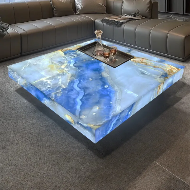 Modern natural blue agate jade tea coffee table set luminous with lighting expandable characteristic dining room living room fur
Modern natural blue agate jade tea coffee table set luminous with lighting expandable characteristic dining room living room fur