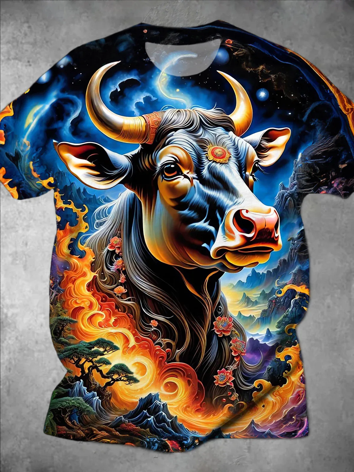 New European and American men's clothing 3D digital printed animal pattern comfortable round neck short sleeved casual T-shirt
New European and American men's clothing 3D digital printed animal pattern comfortable round neck short sleeved casual T-shirt