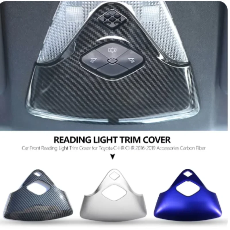 X-T ABS стиль углеродного волокна автомобиля передняя лампа для чтения накладка для Toyota C-HR CHR 2017-2021 лет аксессуары 
X-T ABS стиль углеродного волокна автомобиля передняя лампа для чтения накладка для Toyota C-HR CHR 2017-2021 лет аксессуары
