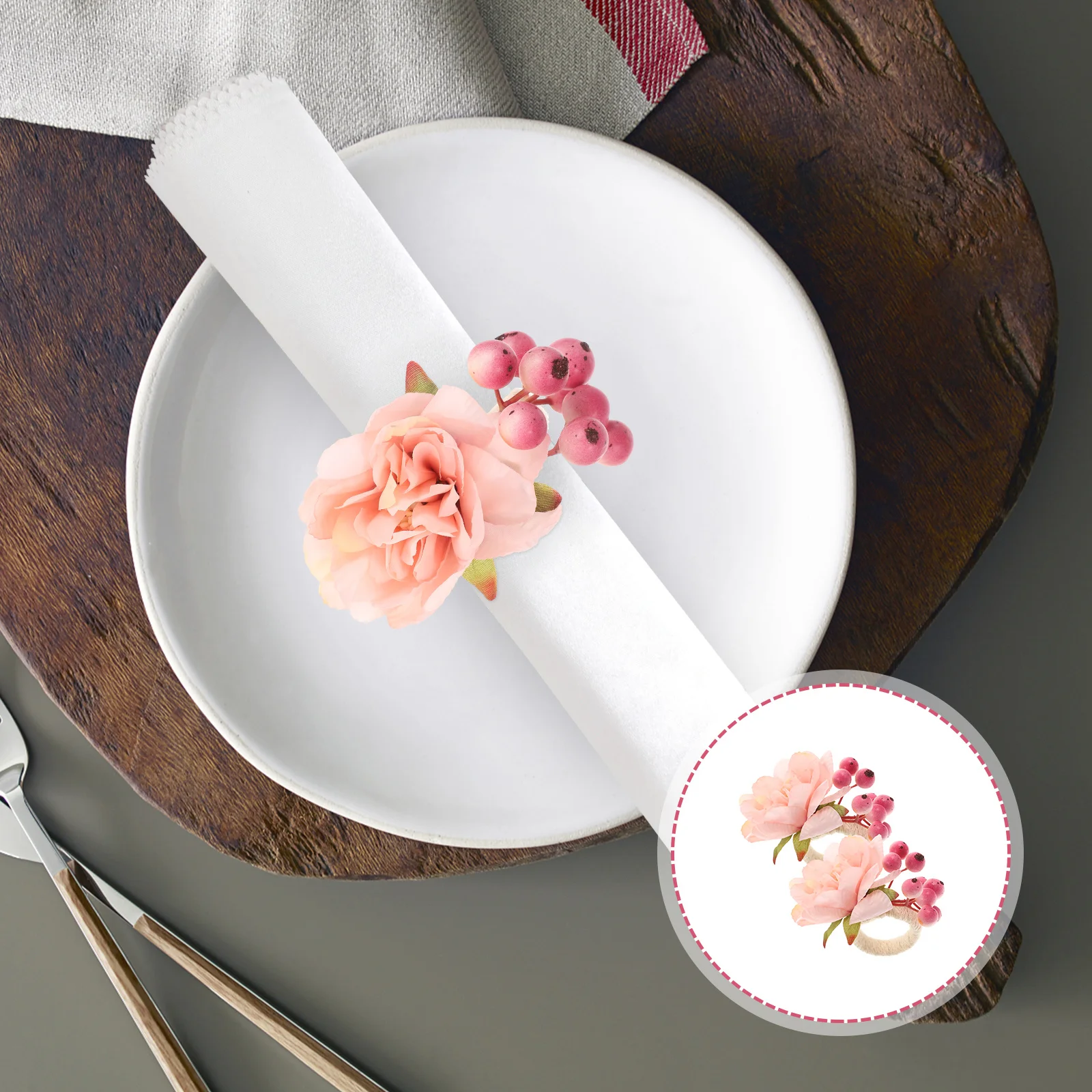 2Pcs Artificial Flower Napkin Rings Unique Flower Shape Table Decoration Wedding Dining Party Napkin Holders Serviette Rings
2Pcs Artificial Flower Napkin Rings Unique Flower Shape Table Decoration Wedding Dining Party Napkin Holders Serviette Rings