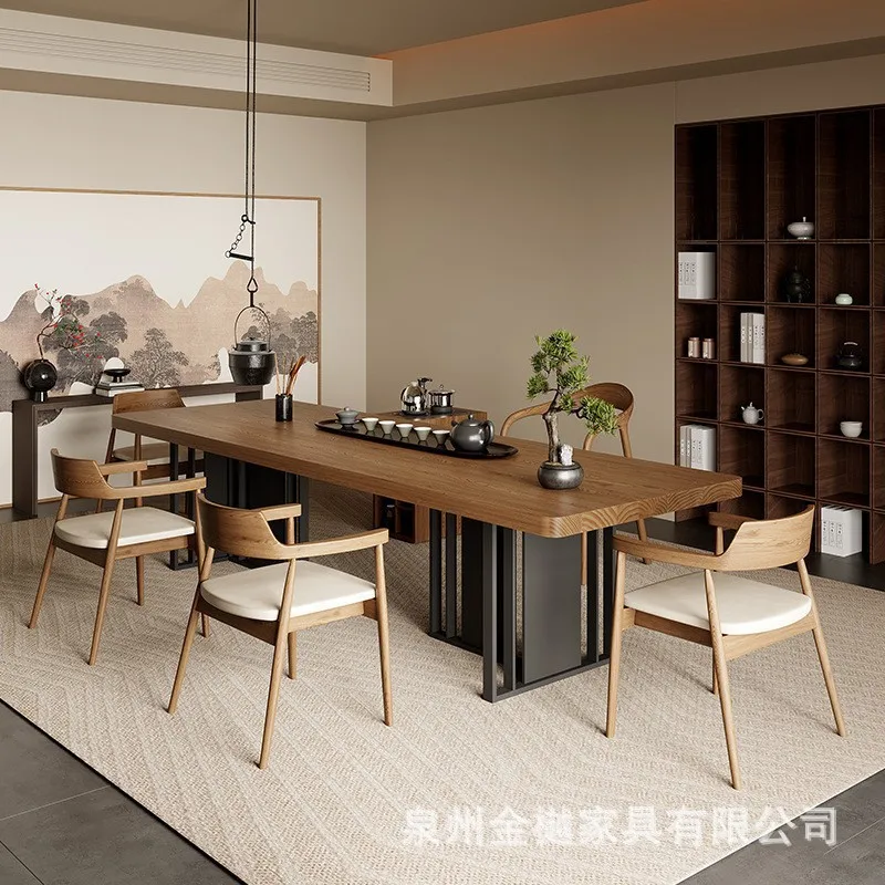 Simple Modern Solid Wood Tea Table And Chair Combination Large Board Tea Table Office Living Room Home Modern Simple Iron Art
Simple Modern Solid Wood Tea Table And Chair Combination Large Board Tea Table Office Living Room Home Modern Simple Iron Art