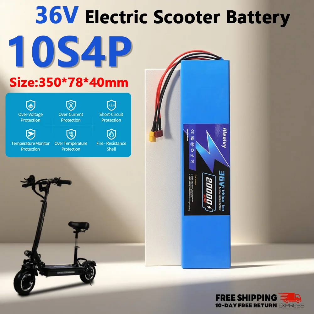 Aleaivy 36V 10S4P 20000mAh 42v Electric Scooter Battery Pack 18650 Lithium M365 Electric Scooter 36v 350W 500W Battery
Aleaivy 36V 10S4P 20000mAh 42v Electric Scooter Battery Pack 18650 Lithium M365 Electric Scooter 36v 350W 500W Battery