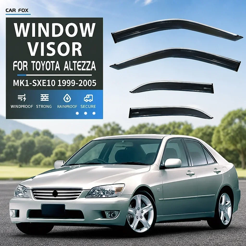For Toyota Altezza SXE10 1999-2005 Car Window Visor Rain Sun Shade Side Window Deflector Awning
For Toyota Altezza SXE10 1999-2005 Car Window Visor Rain Sun Shade Side Window Deflector Awning