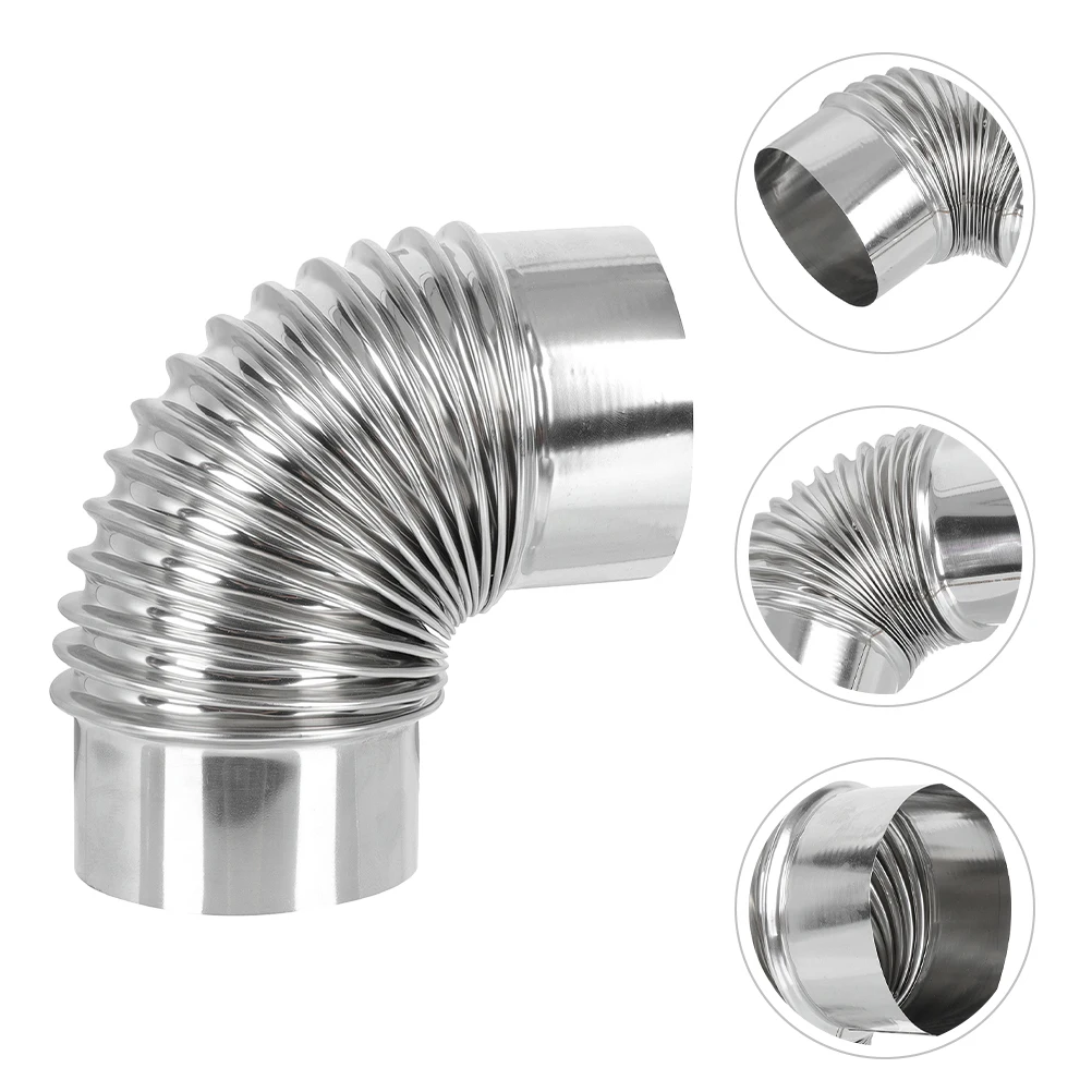 Stainless Steel Elbow Chimney Stove Pipe Exhaust Pipes Anti-scald Flue Heating Flexible 
Stainless Steel Elbow Chimney Stove Pipe Exhaust Pipes Anti-scald Flue Heating Flexible