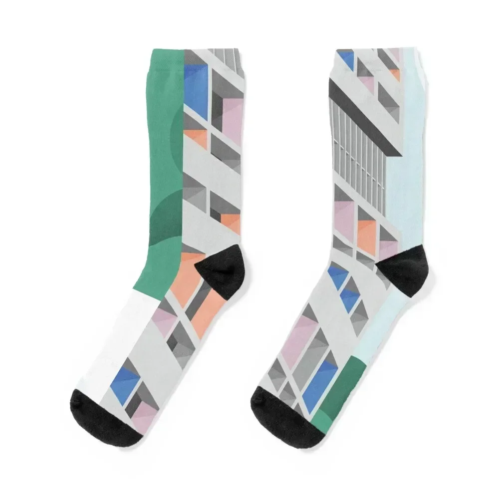 Facade Le Corbusier architecture illustration minimalist colored Cité Radieuse Socks shoes loose bright garter Socks Men Women's
Facade Le Corbusier architecture illustration minimalist colored Cité Radieuse Socks shoes loose bright garter Socks Men Women's