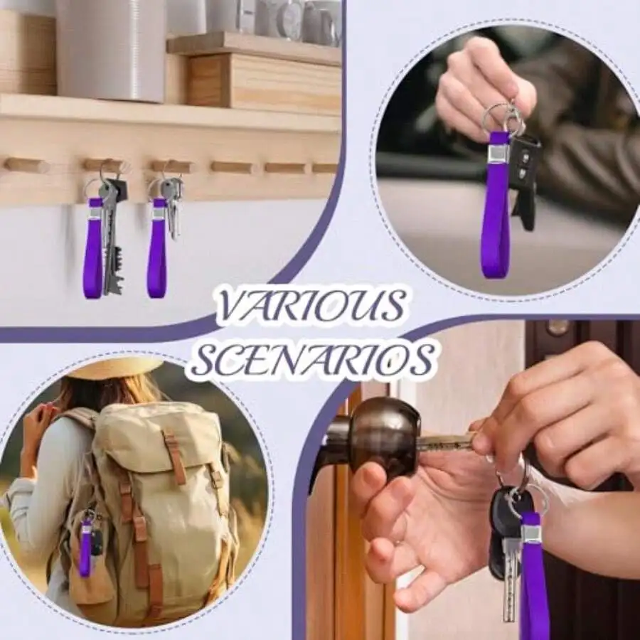 24 Pcs Silicone Wristband Keychain For Car House Keys Backpack Decoration Adult Unisex Purple
24 Pcs Silicone Wristband Keychain For Car House Keys Backpack Decoration Adult Unisex Purple