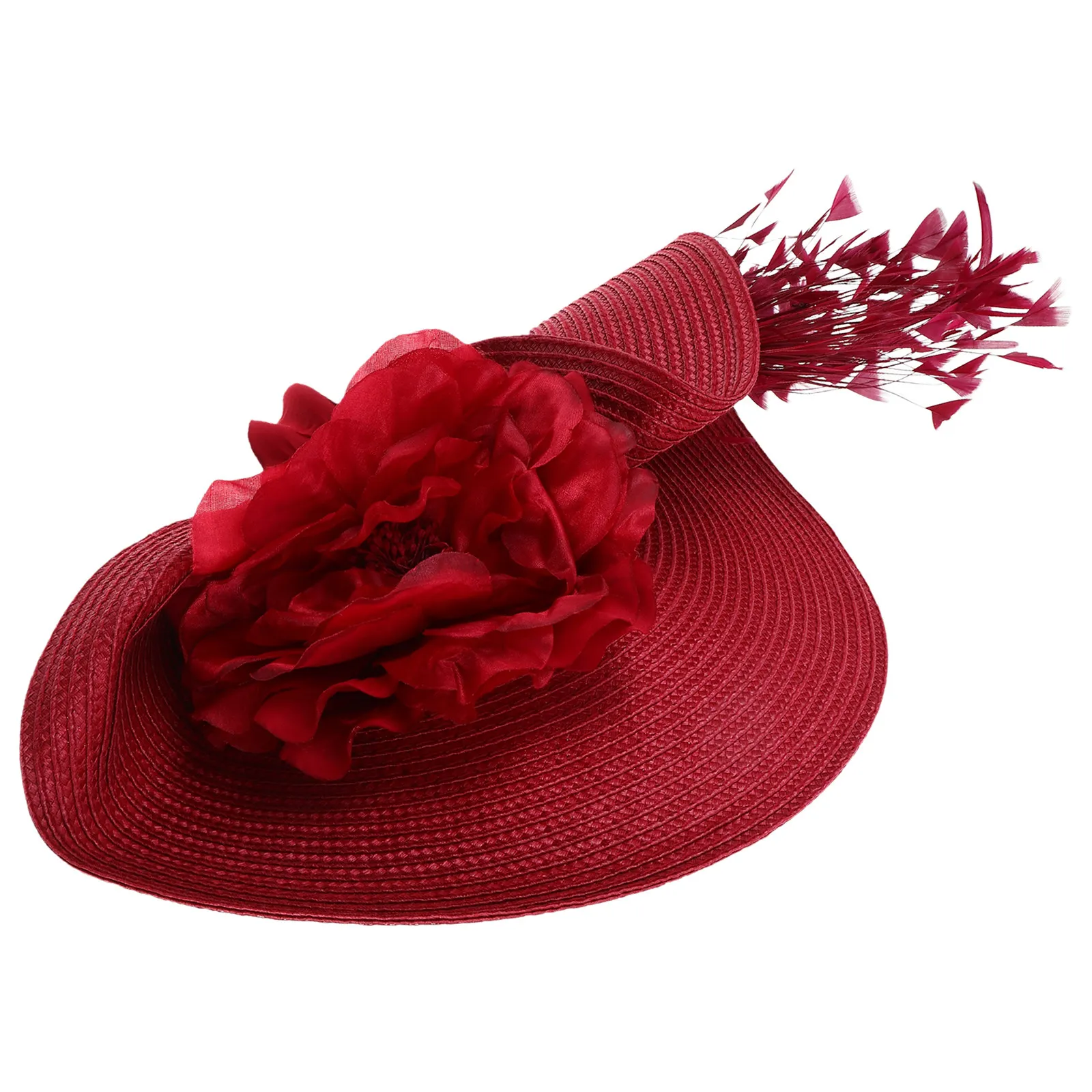 Fascinator Hat Headband for Women Exaggerated Big Hat Style Flower Plume Embellishment Cocktail Wedding Party Retro Elegant
Fascinator Hat Headband for Women Exaggerated Big Hat Style Flower Plume Embellishment Cocktail Wedding Party Retro Elegant