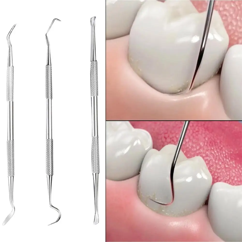 3PCS set Stainless Steel Dental Tool Set Dental Oral Care Cleaning Calculus Remover Tooth Stains And Tartar Oral Care tool
3PCS set Stainless Steel Dental Tool Set Dental Oral Care Cleaning Calculus Remover Tooth Stains And Tartar Oral Care tool