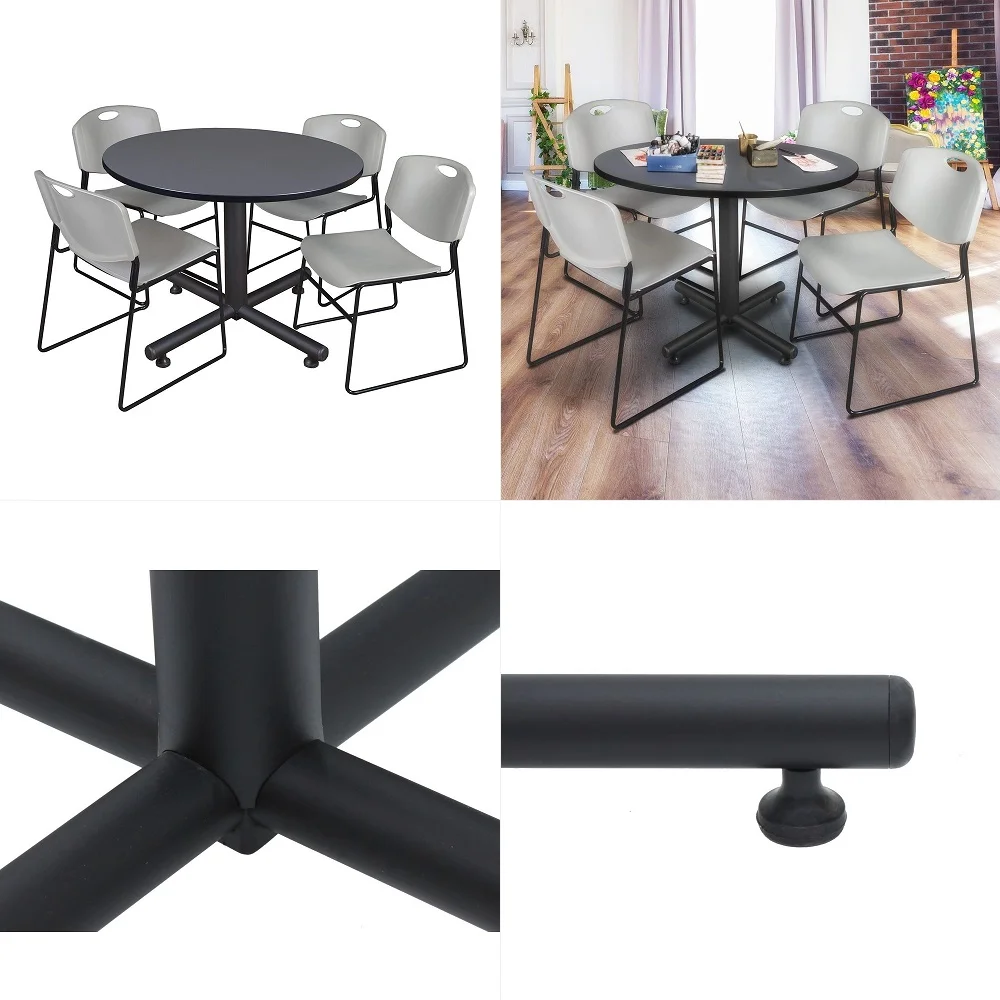 Kee 42 in. Medium Round Breakroom Table Mahogany Top, Black Legs
Kee 42 in. Medium Round Breakroom Table Mahogany Top, Black Legs