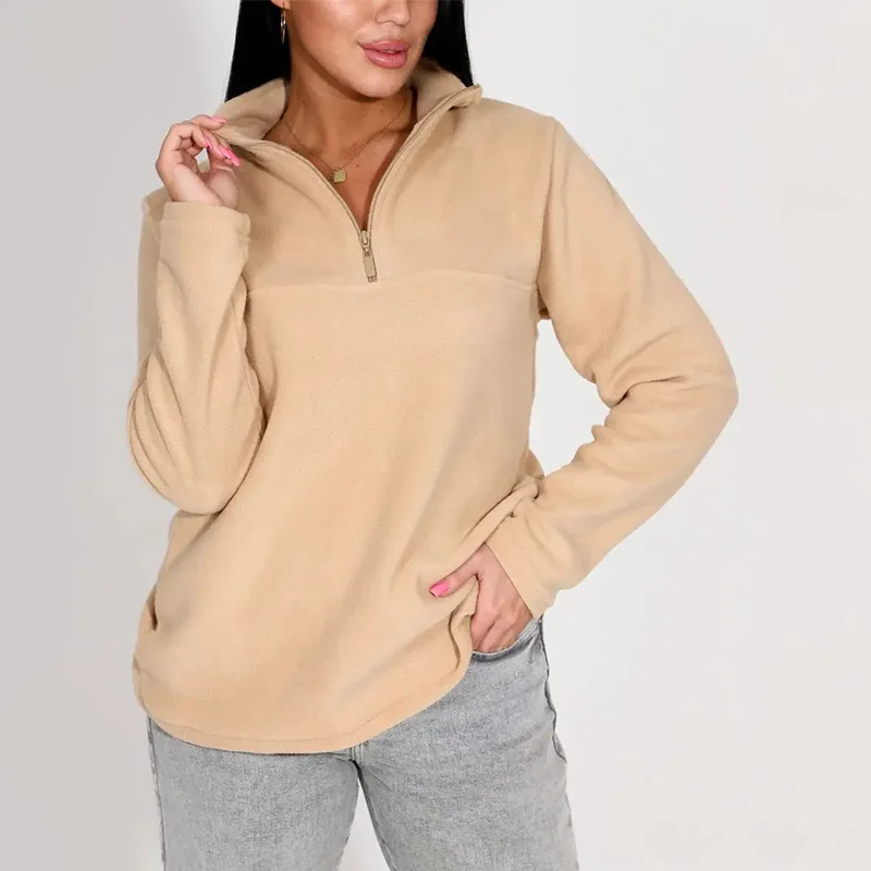YJKDYK Autumn Winter Women's Plus Velvet Pullovers Female Half Zipper High Collar Long Sleeve Tops Lady's Thick Sweatshirt
YJKDYK Autumn Winter Women's Plus Velvet Pullovers Female Half Zipper High Collar Long Sleeve Tops Lady's Thick Sweatshirt