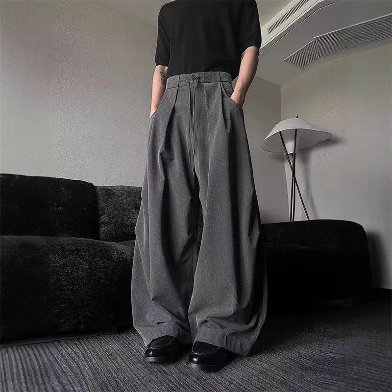 2026 Summer New Men's Gray Wide Leg Suit Pants Japan Korean Fashion High Waist Pleated Baggy Casual Formal Trousers Streetwear
2026 Summer New Men's Gray Wide Leg Suit Pants Japan Korean Fashion High Waist Pleated Baggy Casual Formal Trousers Streetwear
