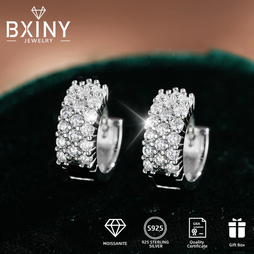 BXINY все серьги-кольца с муассанитом S925, серебро, выращенные в лаборатории бриллианты для женщин, серьги-гвоздики, свадебный подарок, ювелирные изделия, сертифицированные GRA
BXINY все серьги-кольца с муассанитом S925, серебро, выращенные в лаборатории бриллианты для женщин, серьги-гвоздики, свадебный подарок, ювелирные изделия, сертифицированные GRA