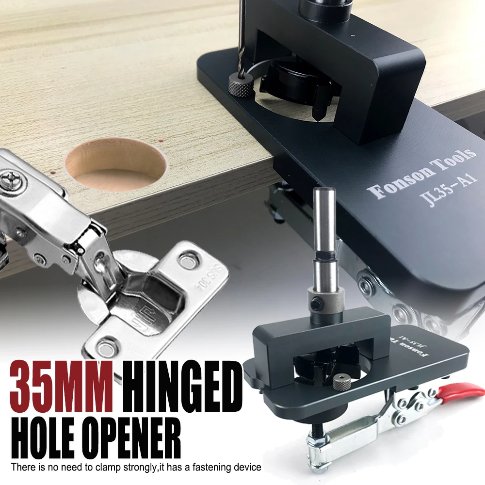 35mm Hinge Hole Opener Drilling Guide Locator Alloy Cup Style Hinge Jig Door Cabinet Template Hole Opener Woodworking Tool
35mm Hinge Hole Opener Drilling Guide Locator Alloy Cup Style Hinge Jig Door Cabinet Template Hole Opener Woodworking Tool