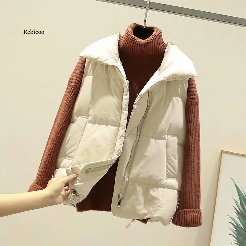 Women Sleeveless Vest Winter Warm Down Cotton Padded Jacket Female Stand Collar Sleeveless Waistcoat
Women Sleeveless Vest Winter Warm Down Cotton Padded Jacket Female Stand Collar Sleeveless Waistcoat