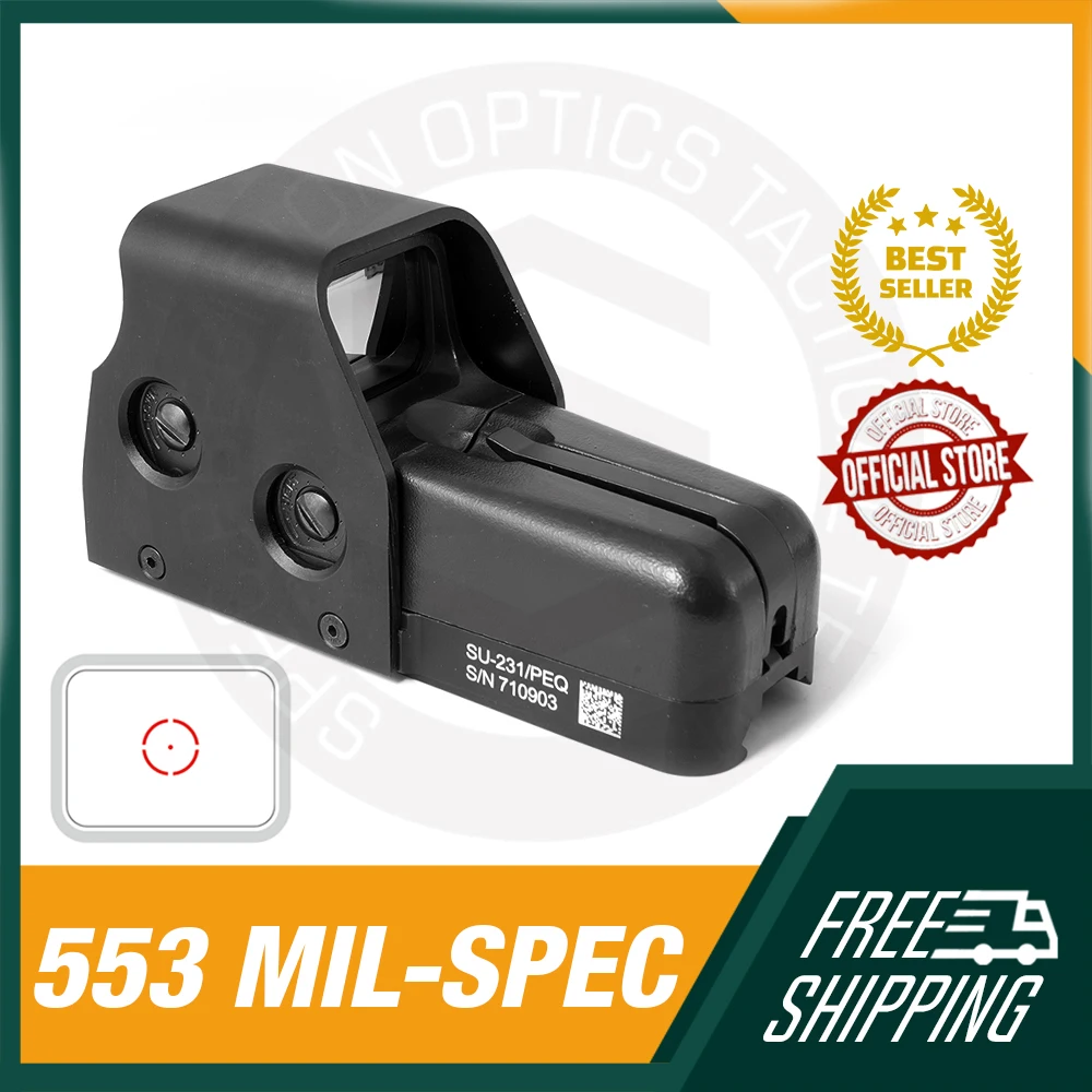 SPECPRECISION Tactical 553 Red Green Dot Sight SU-231 PEQ MIL-SPEC Marings Holographic Sight Red And Green dot sight reticle
SPECPRECISION Tactical 553 Red Green Dot Sight SU-231 PEQ MIL-SPEC Marings Holographic Sight Red And Green dot sight reticle
