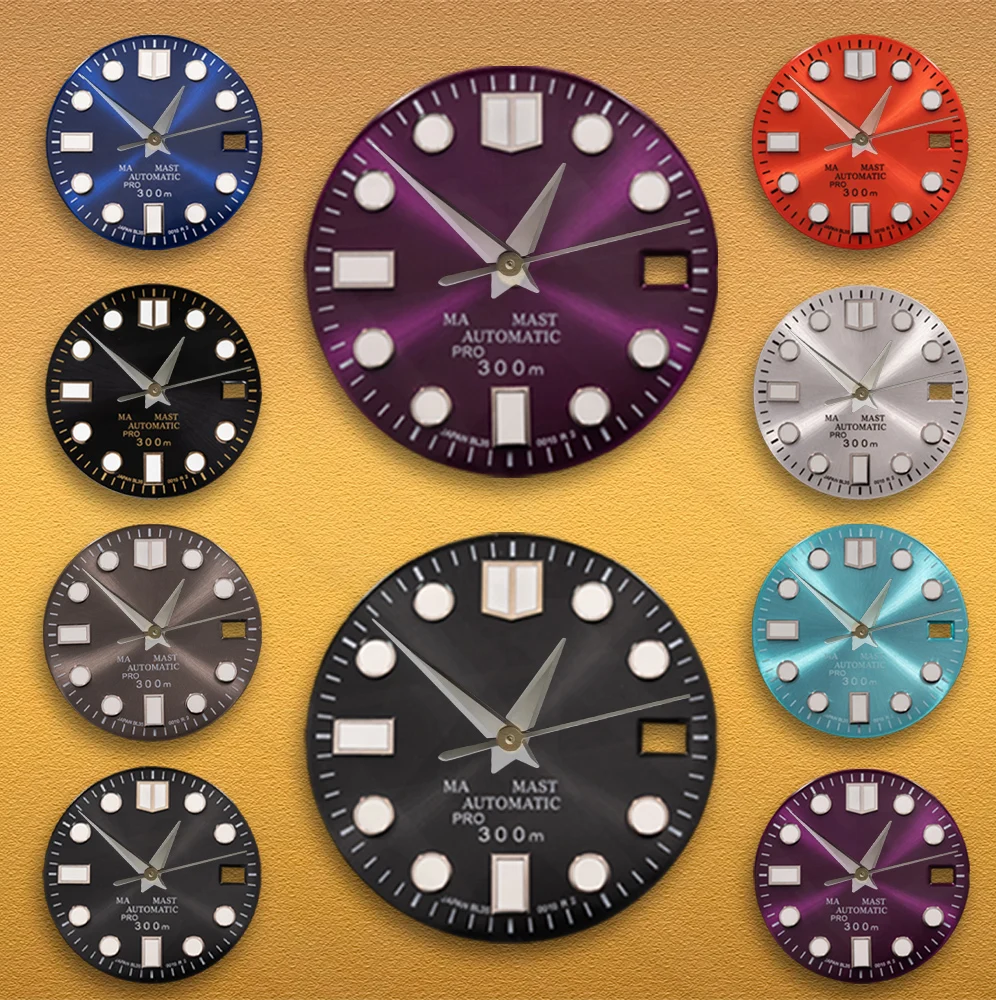 SEI S Logo 28.5mm Enamel Sunray SUB/SKX007 Dial Green Luminous NH36/NH35 Movements Men's Watch Modification Accessories Repair
SEI S Logo 28.5mm Enamel Sunray SUB/SKX007 Dial Green Luminous NH36/NH35 Movements Men's Watch Modification Accessories Repair