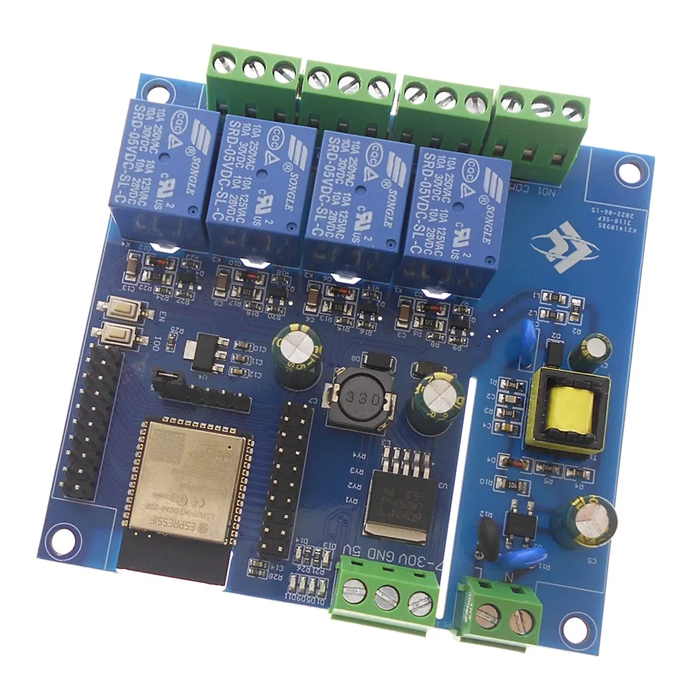 ESP32 WIFI Bluetooth BLE четырехсторонний релейный модуль Φ-32E макетная плата Источник питания переменного/постоянного тока
ESP32 WIFI Bluetooth BLE четырехсторонний релейный модуль Φ-32E макетная плата Источник питания переменного/постоянного тока
