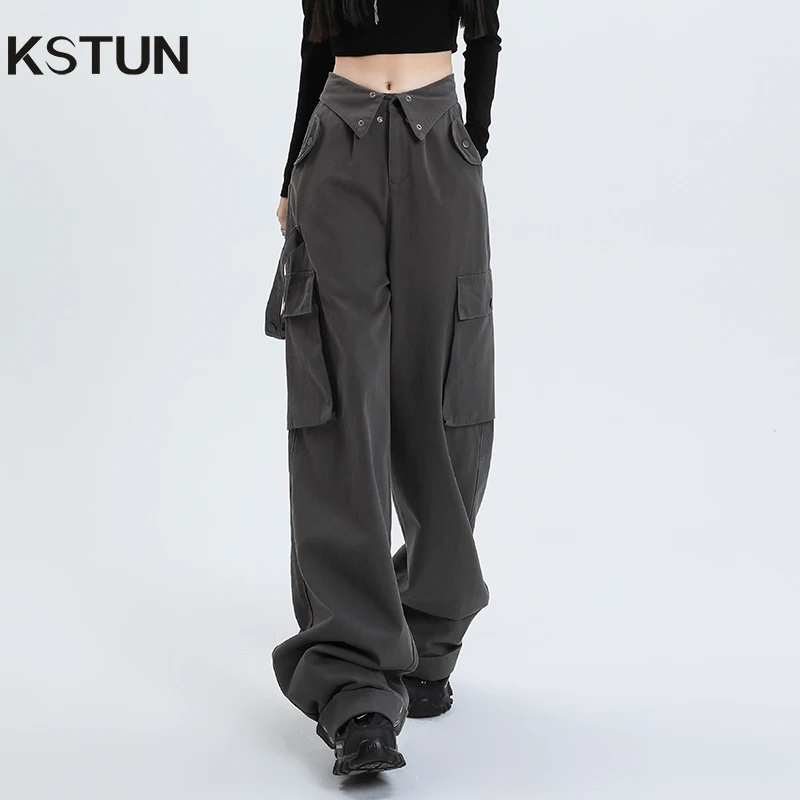 KSTUN Women Cargo Pants High Waist Loose Straight Baggy Pants Wide Leg Dragging Trousers Casual Streetwear Hip Hop Muti-Pockets
KSTUN Women Cargo Pants High Waist Loose Straight Baggy Pants Wide Leg Dragging Trousers Casual Streetwear Hip Hop Muti-Pockets
