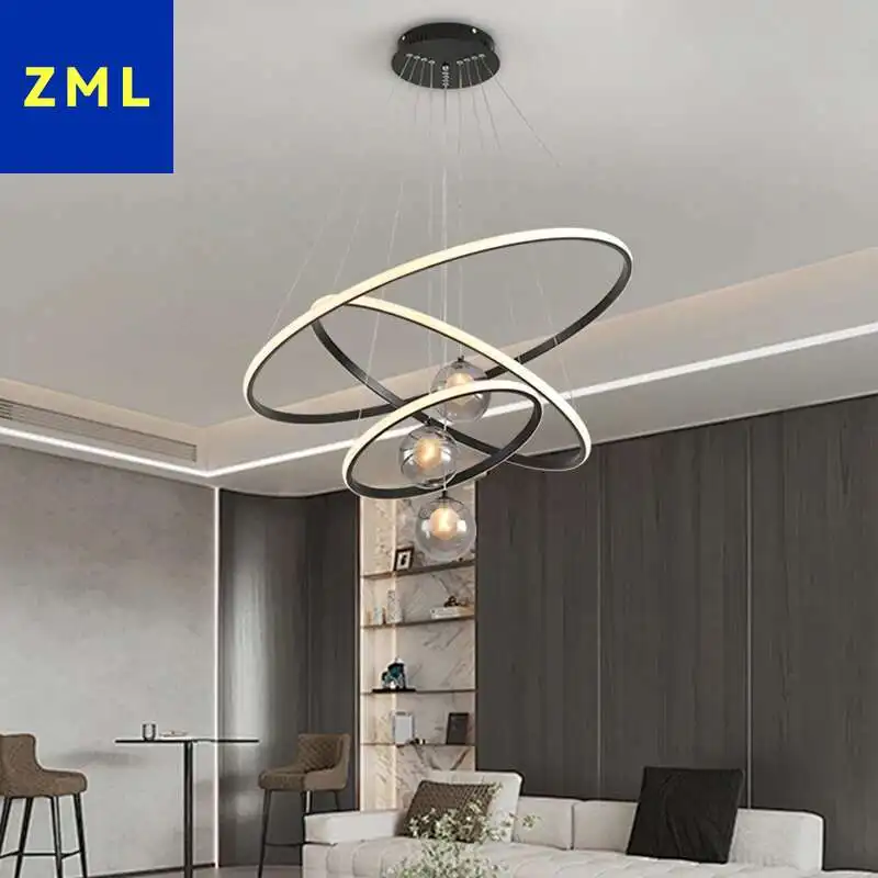 Black/Golden Modern LED Pendant Lights For Living Room Dining Room Circle Rings Acrylic Aluminum Body Home Decor Hanging Lamp
Black/Golden Modern LED Pendant Lights For Living Room Dining Room Circle Rings Acrylic Aluminum Body Home Decor Hanging Lamp