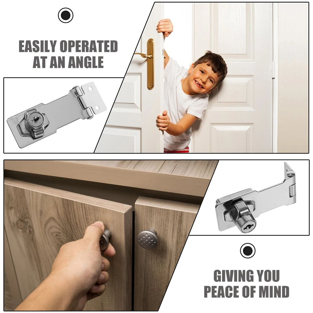 2 Pcs Anti-theft Door Latch Stainless Steel Deadbolt 3 Inch Silver Lock for Front Doors Cupboard Wardrobe SECURITY
2 Pcs Anti-theft Door Latch Stainless Steel Deadbolt 3 Inch Silver Lock for Front Doors Cupboard Wardrobe SECURITY