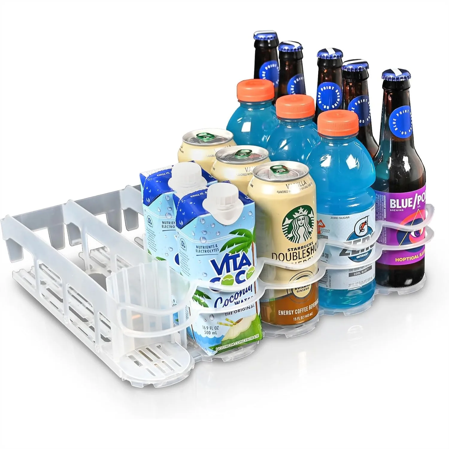 Drink Organizer for Refrigerator - Soda Can Dispenser and Can Rack for Bar Fridge, Pack of 1
Drink Organizer for Refrigerator - Soda Can Dispenser and Can Rack for Bar Fridge, Pack of 1