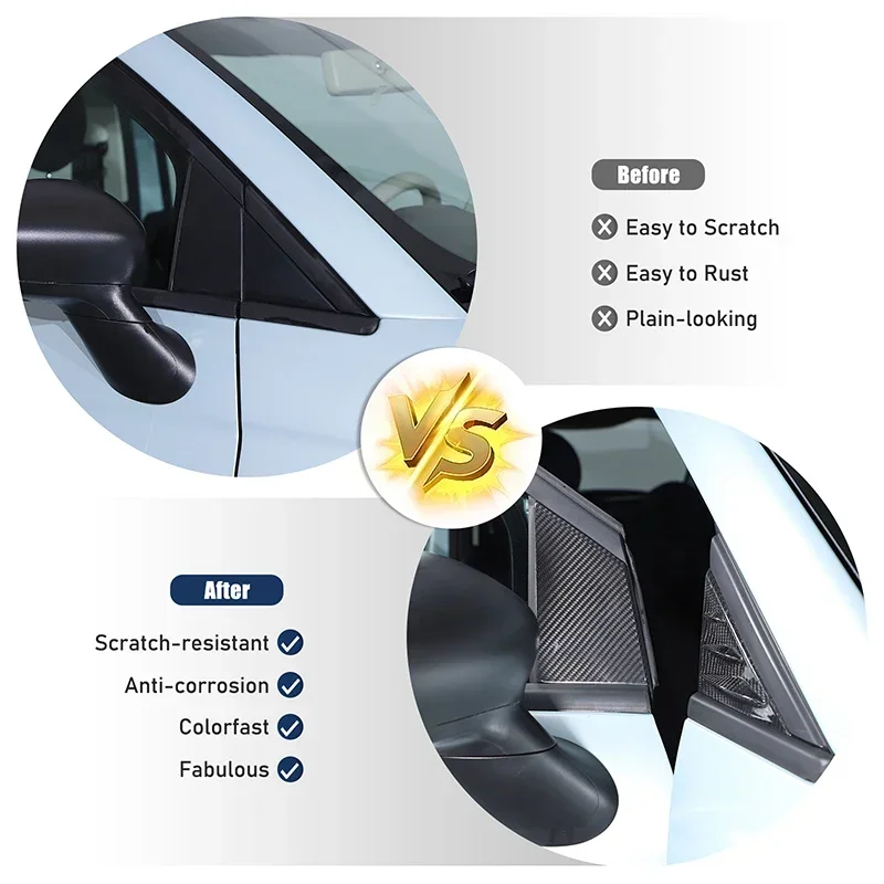 For Fiat 500 2016+ real carbon fiber car styling outer A-pillar triangle decorative cover sticker car protection accessories
For Fiat 500 2016+ real carbon fiber car styling outer A-pillar triangle decorative cover sticker car protection accessories