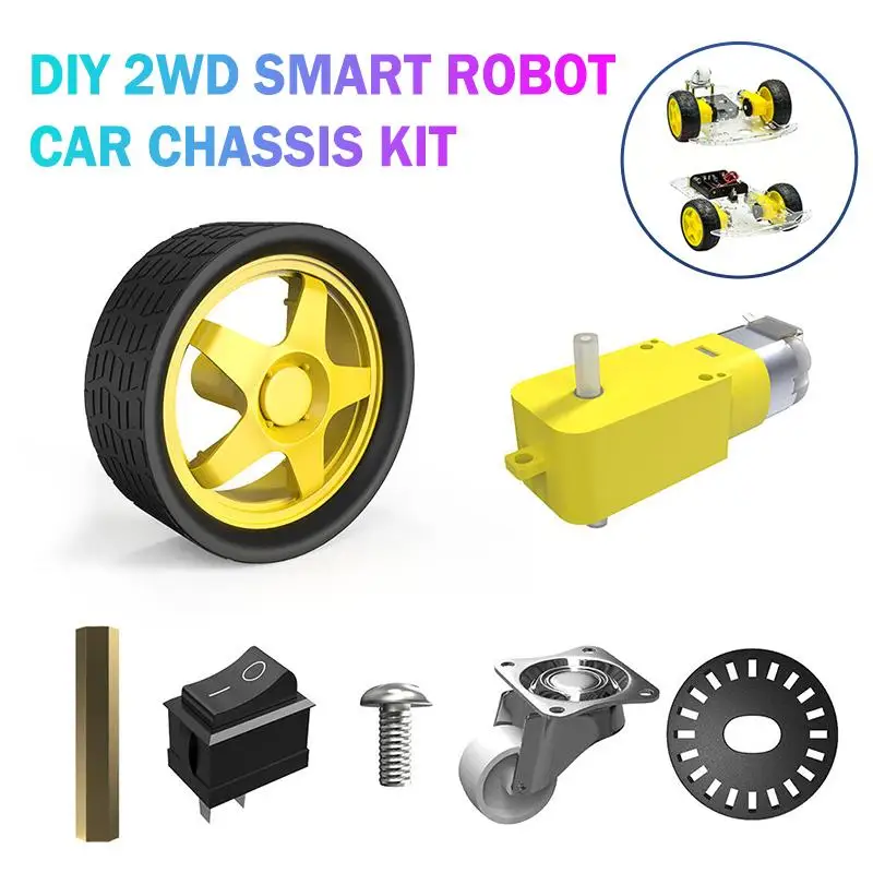 1 Set 2WD Low Cost Version Smart Robot Car Chassis Kit DIY Intelligent Car Chassis For Line-following Robot Toy
1 Set 2WD Low Cost Version Smart Robot Car Chassis Kit DIY Intelligent Car Chassis For Line-following Robot Toy