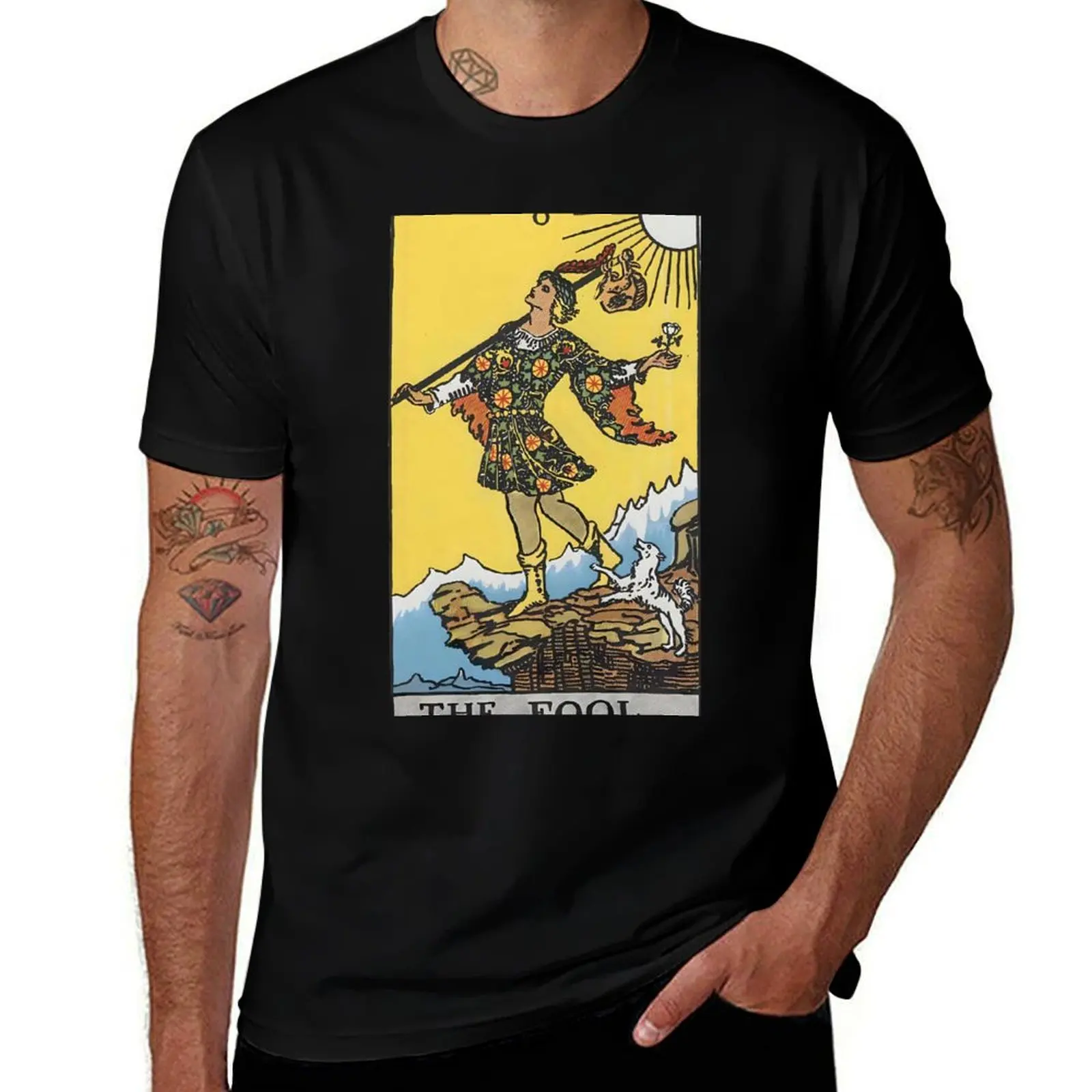 The Fool, RESTORED from original Rider-Waite Tarot Deck T-Shirt anime oversized t shirts for men
The Fool, RESTORED from original Rider-Waite Tarot Deck T-Shirt anime oversized t shirts for men
