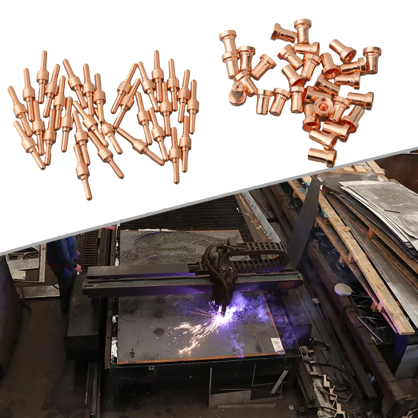 High Performance PT 31 Air Plasma Cutter Consumables 60Pcs Electrode Gas Ring Set for Clean and Efficient Cuts
High Performance PT 31 Air Plasma Cutter Consumables 60Pcs Electrode Gas Ring Set for Clean and Efficient Cuts