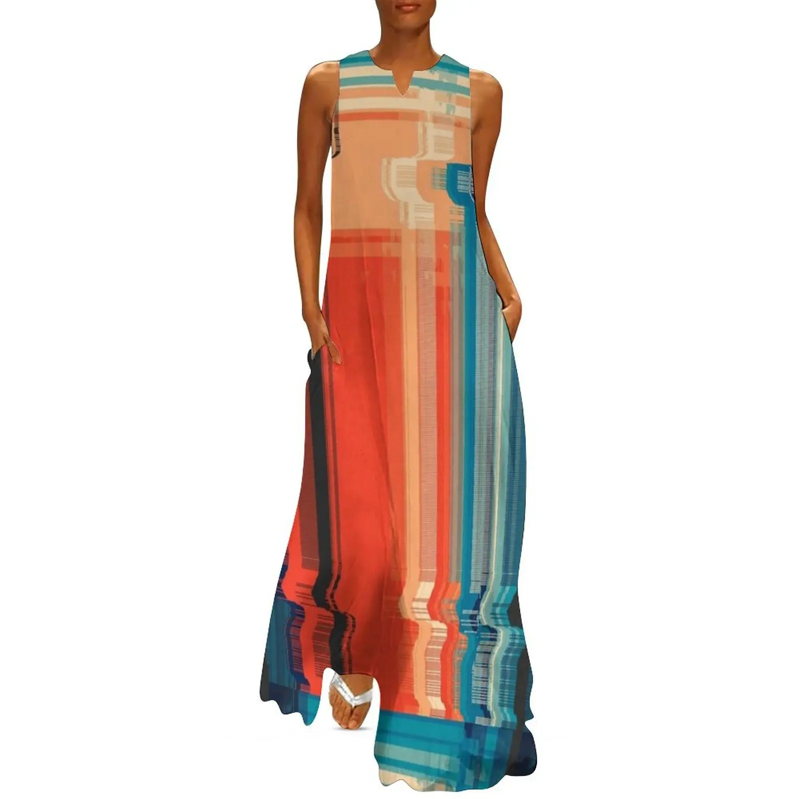 Abstract Line Shift Design in Orange/Teal/Black Long Dress clothes for woman dresses for woman Dresses for wedding party
Abstract Line Shift Design in Orange/Teal/Black Long Dress clothes for woman dresses for woman Dresses for wedding party