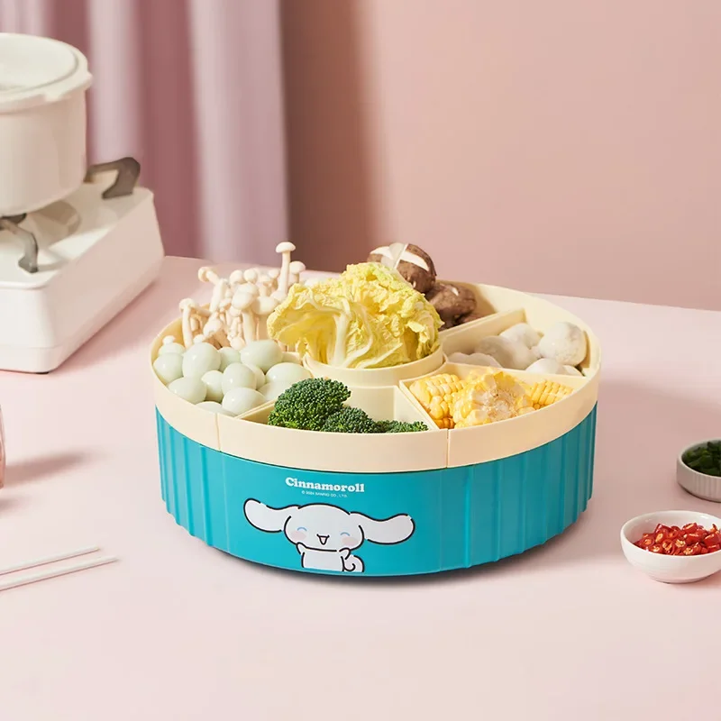 Kawaii Sanrio Hello Kitty вращающаяся боковая тарелка для горячего горшка Kuromi Cinnamoroll аниме мультфильм бытовой отсек лоток для хранения еды
Kawaii Sanrio Hello Kitty вращающаяся боковая тарелка для горячего горшка Kuromi Cinnamoroll аниме мультфильм бытовой отсек лоток для хранения еды