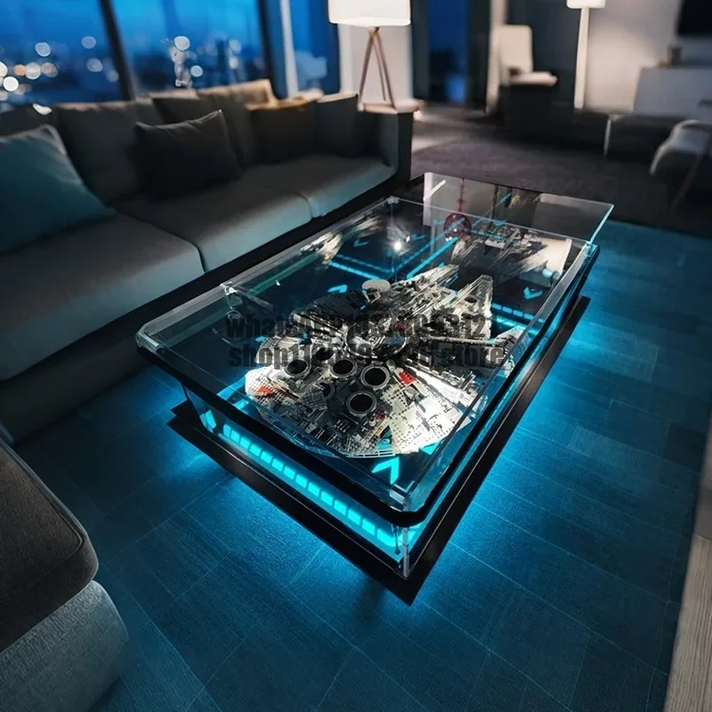 Modern simple living room home coffee table acrylic display box building block model dust cover advanced sense
Modern simple living room home coffee table acrylic display box building block model dust cover advanced sense