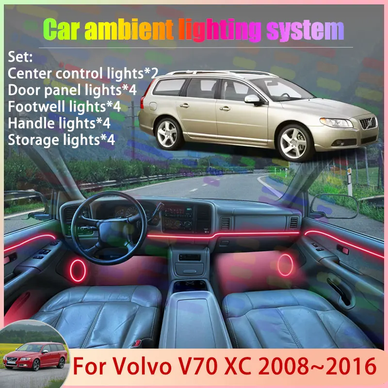 For Volvo V70 MK3 XC70 2008~2016 2008 2009 2010 2/18 in 1 Car Atmosphere Light Lamp RGB Shade Ensemble Streamer Atmosphere Set
For Volvo V70 MK3 XC70 2008~2016 2008 2009 2010 2/18 in 1 Car Atmosphere Light Lamp RGB Shade Ensemble Streamer Atmosphere Set