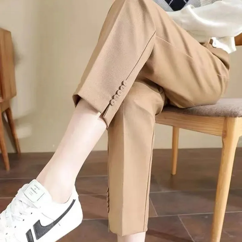 Suit Pants Womens 2022 Summer New Thin Section High-waist Casual Nine-point Pants Women Fashion Thin All-match Harem Pants
Suit Pants Womens 2022 Summer New Thin Section High-waist Casual Nine-point Pants Women Fashion Thin All-match Harem Pants