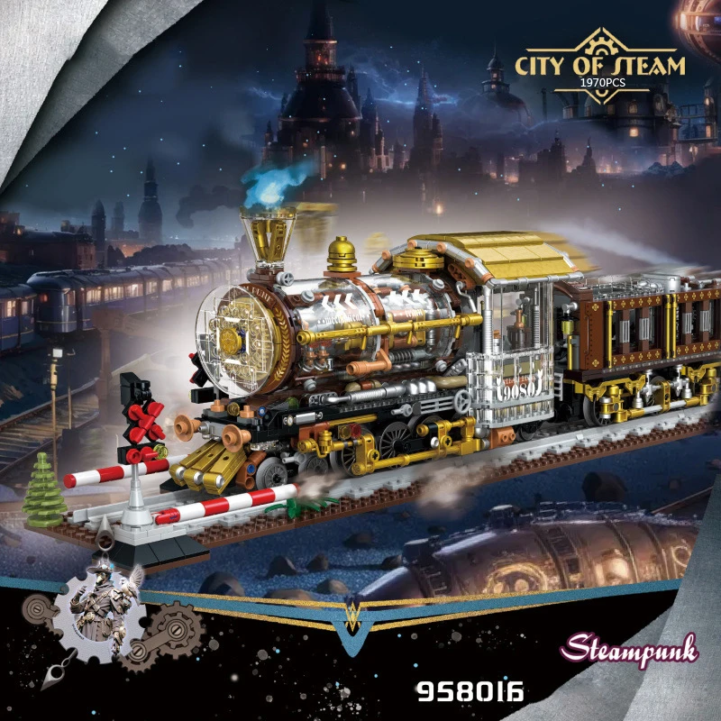 Idea Game Movie Steam Train Vehicle Building Brick SteamPunk Mechanical Railway Construction Block Model Sets Toy For Gift
Idea Game Movie Steam Train Vehicle Building Brick SteamPunk Mechanical Railway Construction Block Model Sets Toy For Gift