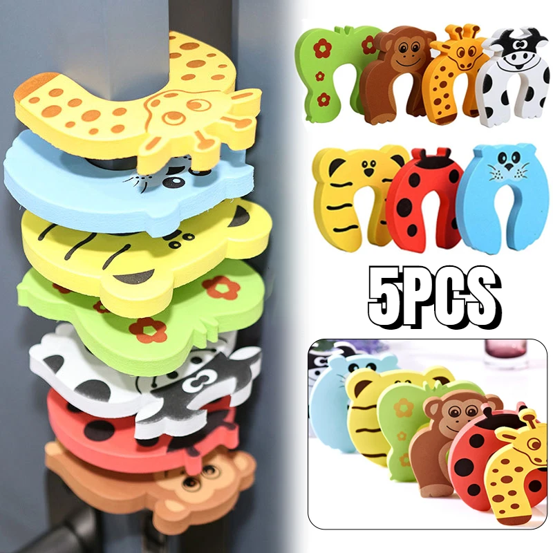 1/5pcs Baby Cartoon Animal Safety Door Cards Children Anti-pinch Hand Door Stop Fixing Tools Sliding Door Plug Safety Protection
1/5pcs Baby Cartoon Animal Safety Door Cards Children Anti-pinch Hand Door Stop Fixing Tools Sliding Door Plug Safety Protection