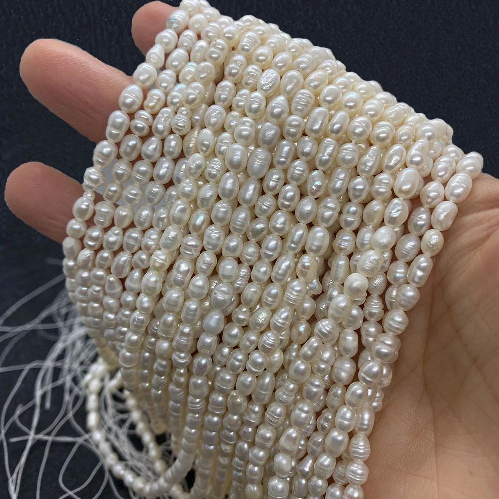 Natural Freshwater Small Pearl Rice Shape Beads 2-3mm A-Grade Bead Jewelry Making DIY Necklace Earrings 3-4mm Real Pearl Beads
Natural Freshwater Small Pearl Rice Shape Beads 2-3mm A-Grade Bead Jewelry Making DIY Necklace Earrings 3-4mm Real Pearl Beads