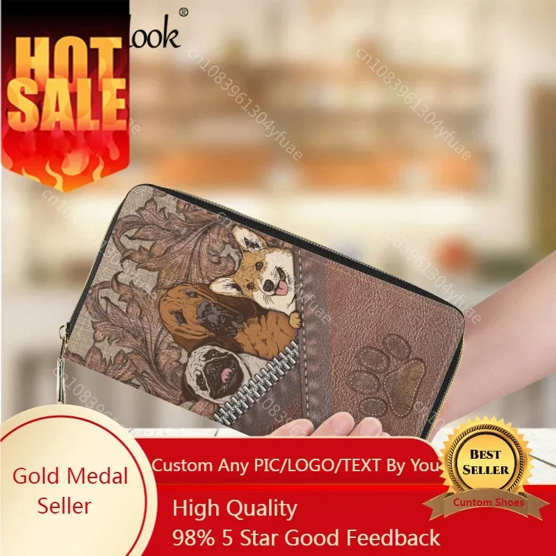 Leather Wallet Fashion Women Trendy Cute Dog Print Corgi Pattern Long Purse Card Holder Girl Clutch Daily Money Bag
Leather Wallet Fashion Women Trendy Cute Dog Print Corgi Pattern Long Purse Card Holder Girl Clutch Daily Money Bag