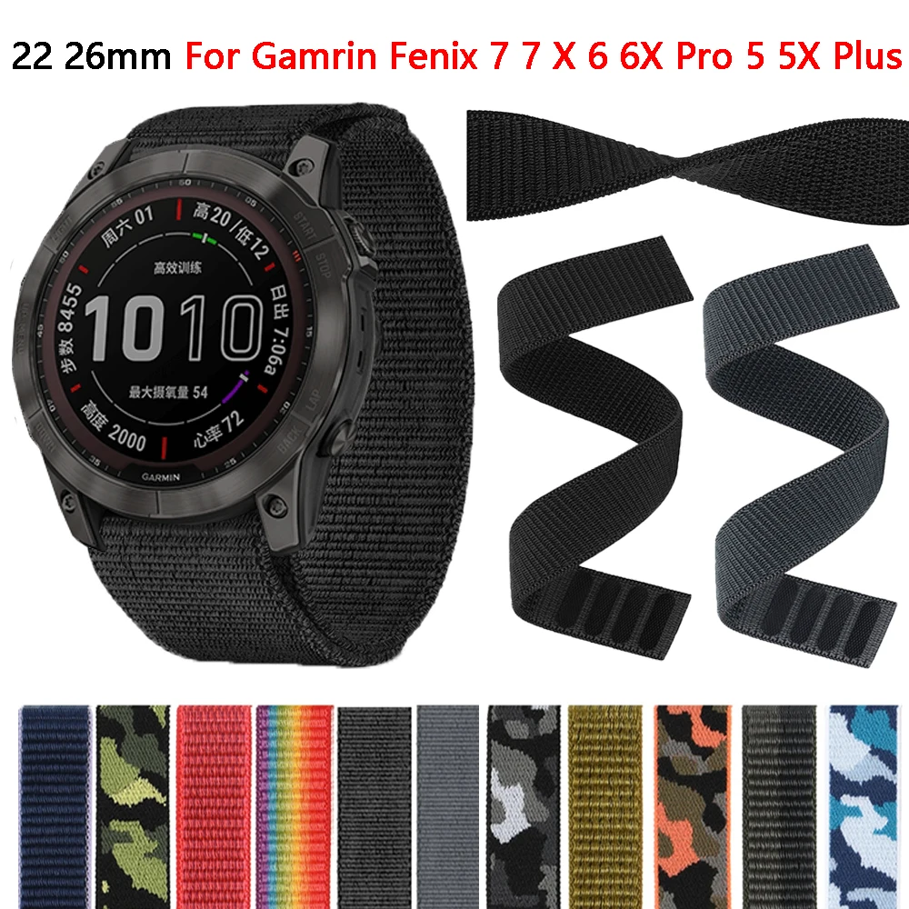 Hook & Loop Nylon Strap For Garmin Fenix 7 7X 6X 6 Pro 5X 5 Plus/Epix Gen 2 955 Correa 26mm 22mm Smart Watch Band Bracelet Belt
Hook & Loop Nylon Strap For Garmin Fenix 7 7X 6X 6 Pro 5X 5 Plus/Epix Gen 2 955 Correa 26mm 22mm Smart Watch Band Bracelet Belt