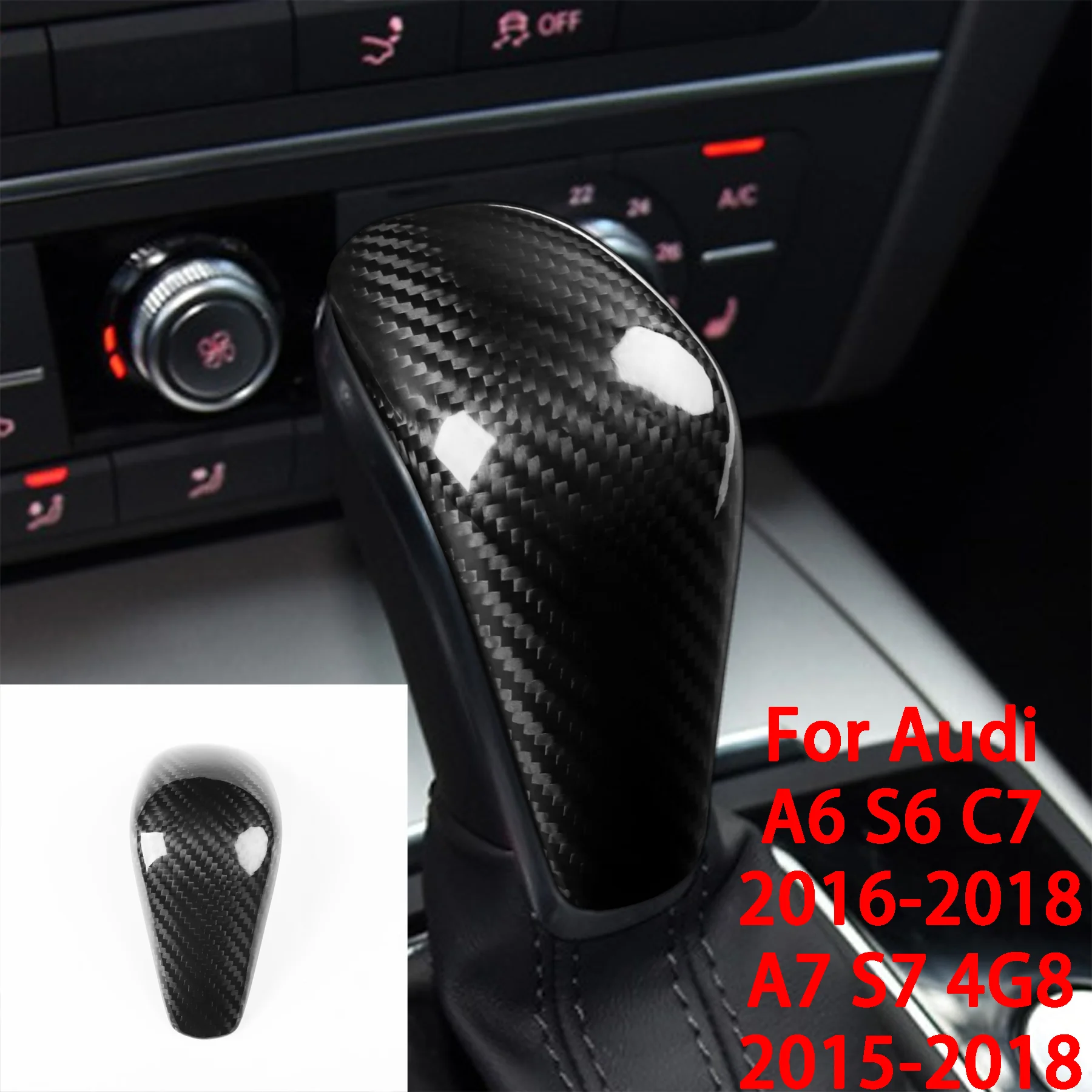For Audi A6 S6 C7 2016-2018 A7 S7 4G8 2015-2018 Real Carbon Fiber Car Gear Head Handball Interior Accessories Stickers
For Audi A6 S6 C7 2016-2018 A7 S7 4G8 2015-2018 Real Carbon Fiber Car Gear Head Handball Interior Accessories Stickers
