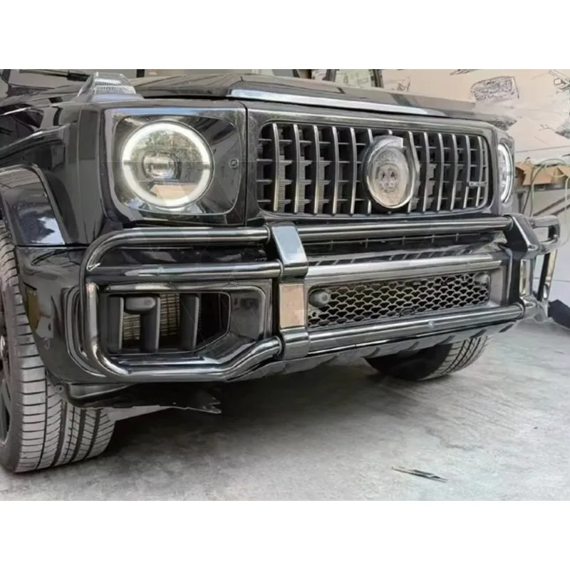 W465 G63 Stainless Steel Bull Bar With Bumper Vents Front Guard Front Bumper Guard Bar Protector
W465 G63 Stainless Steel Bull Bar With Bumper Vents Front Guard Front Bumper Guard Bar Protector