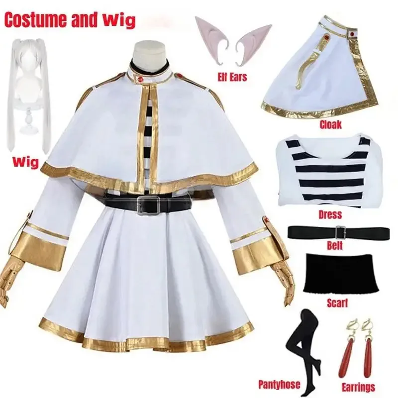 Sousou No Frieren Cosplay Costume Wig Shoes Anime Magician Dress Elf Ear Halloween Party Charistmas for Women Girls
Sousou No Frieren Cosplay Costume Wig Shoes Anime Magician Dress Elf Ear Halloween Party Charistmas for Women Girls