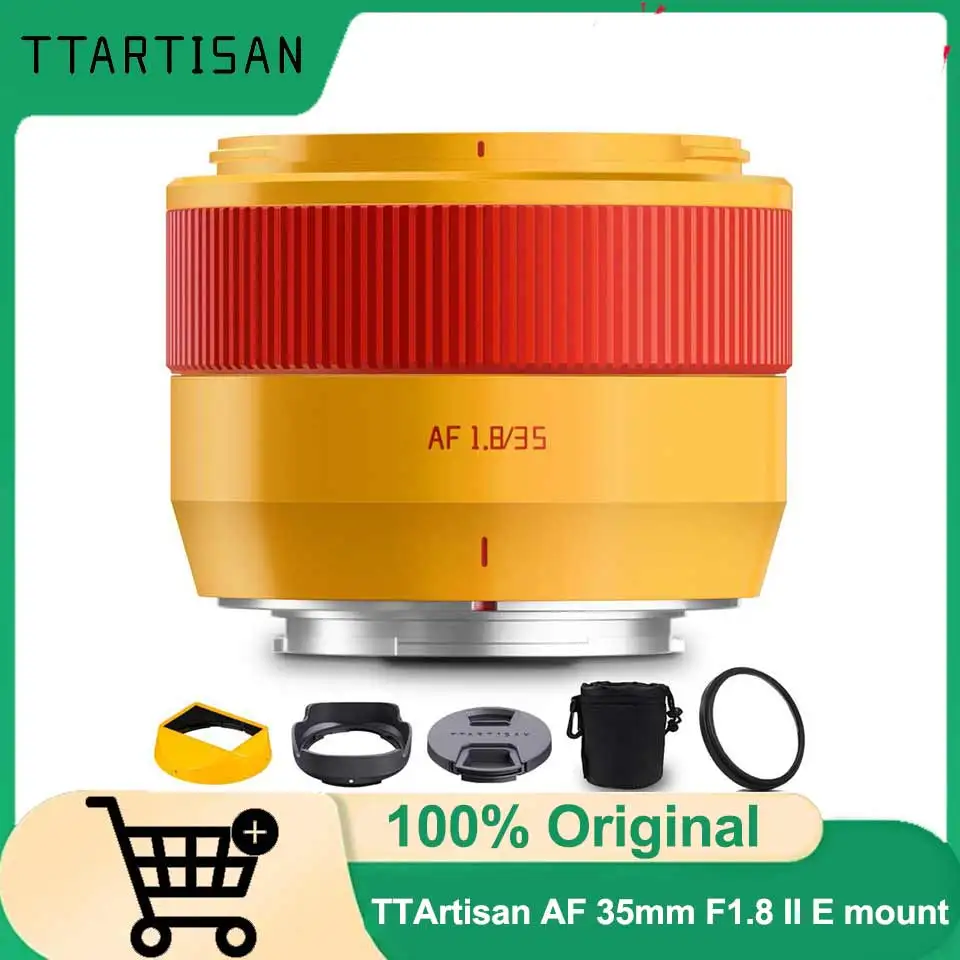 TTArtisan 35mm F1.8 II APS-C Orange AF Auto Focus Lens for Sony E Mount Mirrorless Camera A6600 A6400 A7C
TTArtisan 35mm F1.8 II APS-C Orange AF Auto Focus Lens for Sony E Mount Mirrorless Camera A6600 A6400 A7C