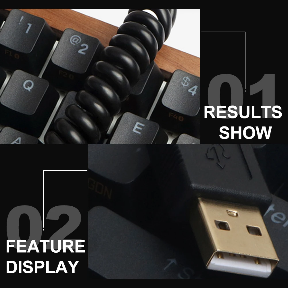 1pc Bolded USB Type C Cable Keyboard Coiled Wire Abs Cables Stretchable Sturdy Compatibility Transmission Plug Unplug
1pc Bolded USB Type C Cable Keyboard Coiled Wire Abs Cables Stretchable Sturdy Compatibility Transmission Plug Unplug